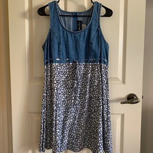 90s Vintage Jean & Floral Dress